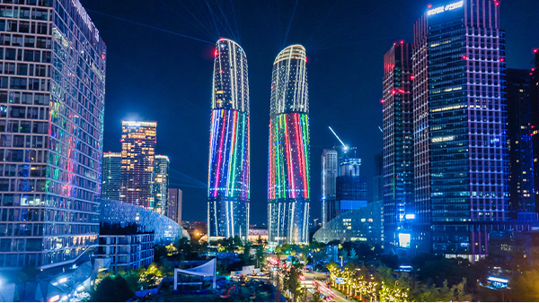 大廈夜景亮化設(shè)計要突出建筑靈魂的部分